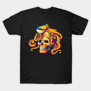 halloween skull octopus T-Shirt